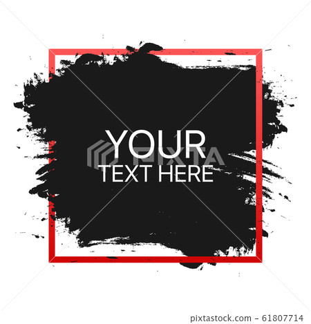 Quote template conceptual brackets grunge brush. 61807714