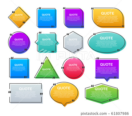 Set Quote frames. Blank template with print 61807986