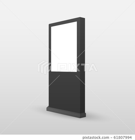 Realistic light box template on white background. Realistic light box template on white background. 61807994