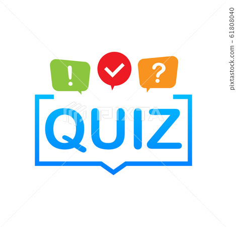 Quiz logo with speech bubble symbols, concept of 61808040