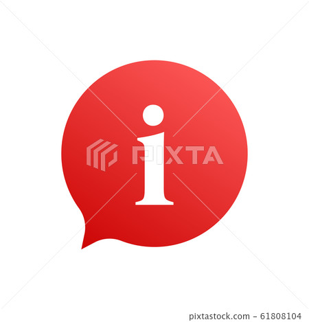 Information sign icon. Info speech bubble. Vector 61808104