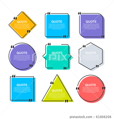 Set Quote frames. Blank template with print 61808208