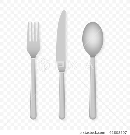 Knife and fork. Cutlery, dishes, coffee spoon, Knife and fork. Cutlery, dishes, coffee spoon, 61808307