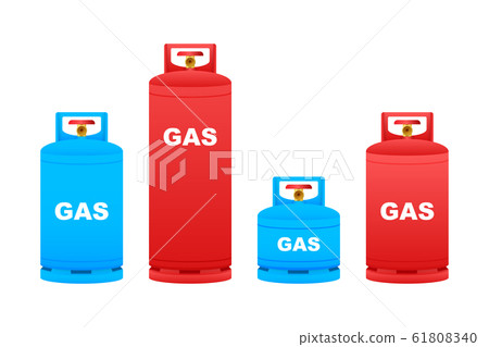 Gas cylinder vector tank. Lpg propane bottle icon Gas cylinder vector tank. Lpg propane bottle icon 61808340