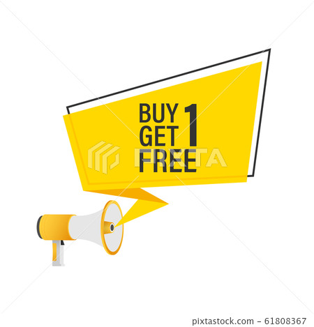 Megaphone Hand, business concept with text Buy 1 Megaphone Hand, business concept with text Buy 1 61808367