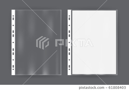 Realistic file, plastic bag, polythene on 61808403