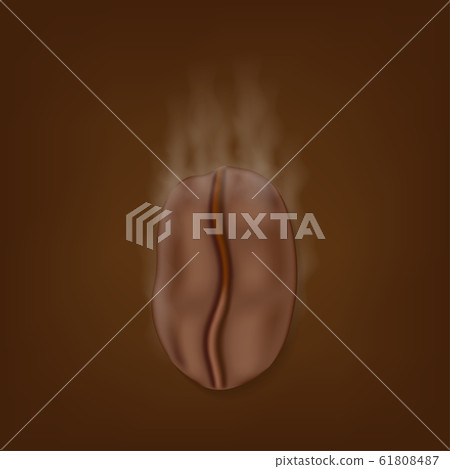 Vector icon coffee bean for cafe label, packing 61808487