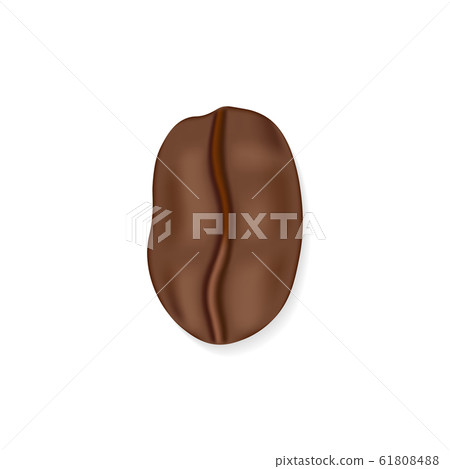 Vector icon coffee bean for cafe label, packing 61808488