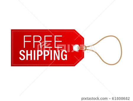 Free shipping red leather label or price tag. 61808682