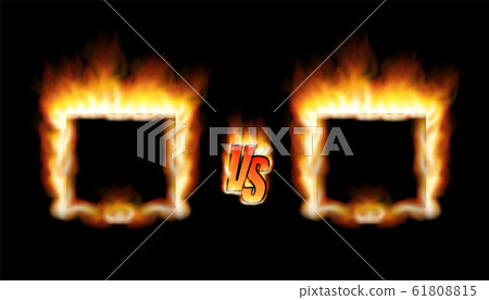 Versus screen with fire frames. Vector Versus screen with fire frames. Vector 61808815