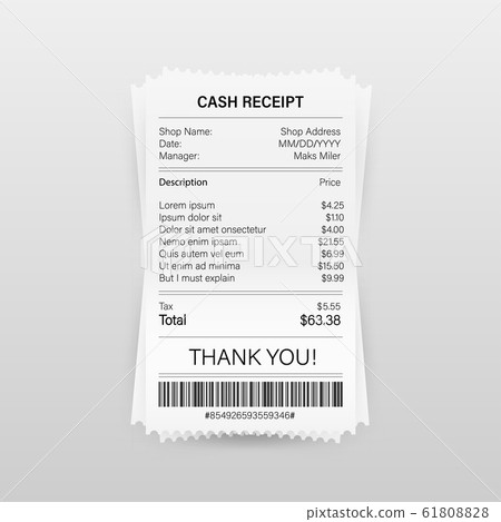 MoReceipts vector illustration of realistic MoReceipts vector illustration of realistic 61808828