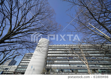 Tokyo cityscape in Japan: view of Mainichi Shimbun 61809498