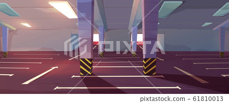 Vector cartoon underground car parking 61810013