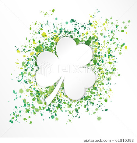 vector illustration of shamrock frame in grunge style 61810398