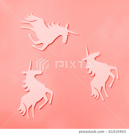 Creative unicorn pattern on trendy green and turquoise color. Abstract art texture Minimal fantasy concept. Banner. Square crop Creative unicorn pattern on trendy green and turquoise color. Abstract art texture Minimal fantasy concept. Banner. Square crop 61810403