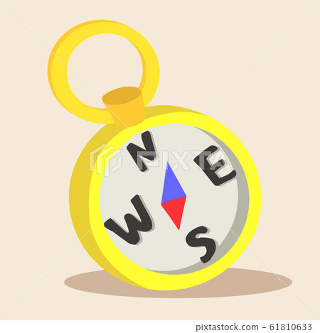 Yellow Compass Cartoon Vector - Stock Illustration [61810633] - PIXTA