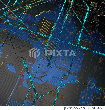 Circuit board futuristic server code...-插圖素材 [61810877] - PIXTA圖庫