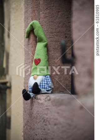 Closeup of christmas gnome for street decoration Closeup of christmas gnome for street decoration 61810985