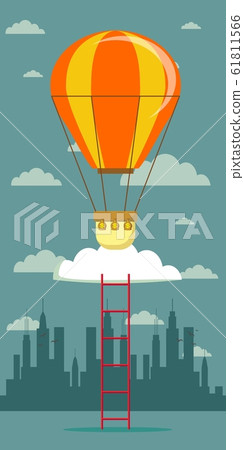 Idea hot air balloon. Idea concept Idea hot air balloon. Idea concept 61811566