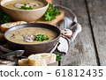 Mushroom soup puree background 61812435