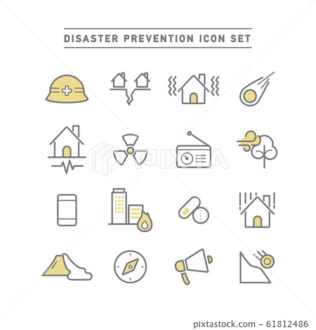 災​​難 自然災害 圖標 61812486