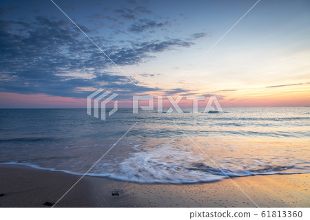 Beautiful sunrise over the sea. Beautiful sunrise over the sea. 61813360