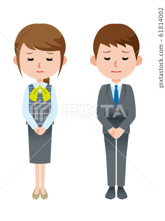 Apologies, business man, male and female - Stock Illustration [61814002 ...