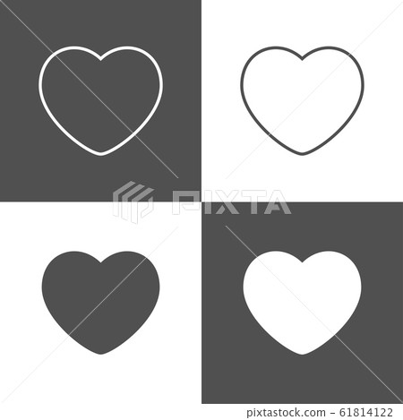Flat love icon template on white and gray background, vector illustration Flat love icon template on white and gray background, vector illustration 61814122