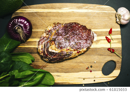 Fresh raw Prime Black Angus beef steaks Fresh raw Prime Black Angus beef steaks 61815033