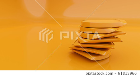 3d abstract orange glossy structure in front of orange glossy background 3d render illustration 3d abstract orange glossy structure in front of orange glossy background 3d render illustration 61815966