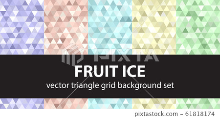 Triangle pattern set Fruit Ice. Vector seamless Triangle pattern set Fruit Ice. Vector seamless 61818174