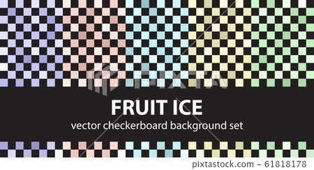 Checkerboard pattern set Fruit Ice. Vector 61818178