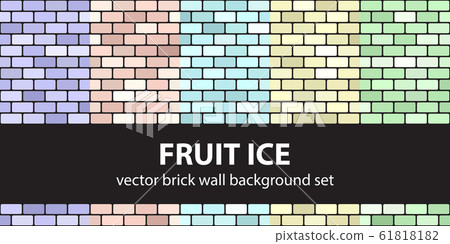 Brick pattern set "Fruit Ice". Vector seamless Brick pattern set "Fruit Ice". Vector seamless 61818182