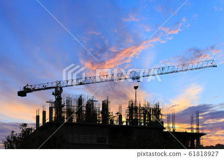 construction site. Industrial construction cranes  61818927