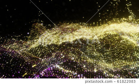 Plexus of abstract yellow dots Plexus of abstract yellow dots 61822083