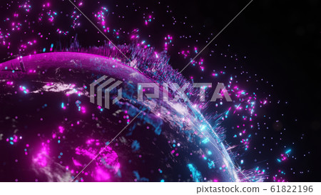Abstract futuristic planet Earth 61822196