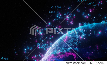 Abstract futuristic planet Earth Abstract futuristic planet Earth 61822202