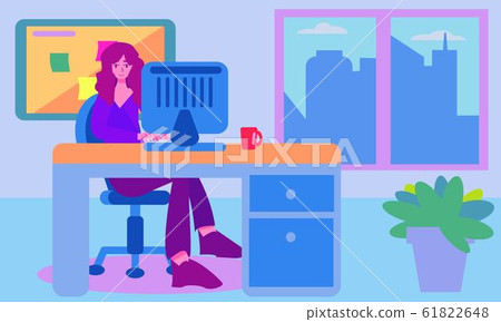 Women working in the company / vector Women working in the company / vector 61822648