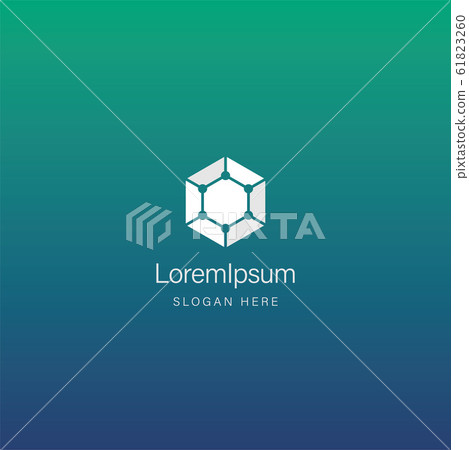 Logo design template hexagon abstract - Stock Illustration [61823260 ...