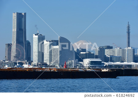 橫濱Minatomirai和富士山 橫濱Minatomirai和富士山 61824692