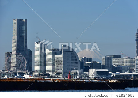 橫濱Minatomirai和富士山 橫濱Minatomirai和富士山 61824693