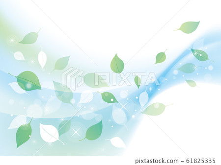 background of green leaves blowing in the wind 61825335