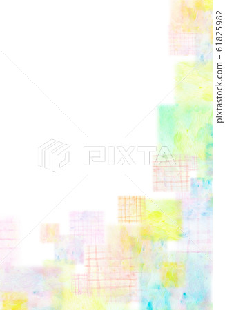 Watercolor texture rainbow color soap bubble 61825982
