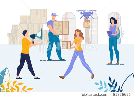 Warehouse, Loaders Team, Logistic Working Process Warehouse, Loaders Team, Logistic Working Process 61826635