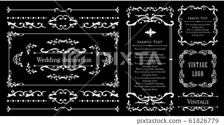 Wedding Frame Design Set Antique Girly Vintage Gorgeous Beauty Wedding Frame Design Set Antique Girly Vintage Gorgeous Beauty 61826779