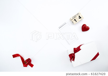 February 14 wooden calendar Valentines day 61827420