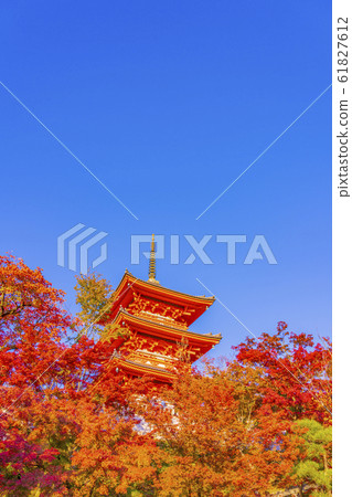 Kiyomizu-dera Mie Tower, Autumn in Kyoto Kiyomizu-dera Mie Tower, Autumn in Kyoto 61827612
