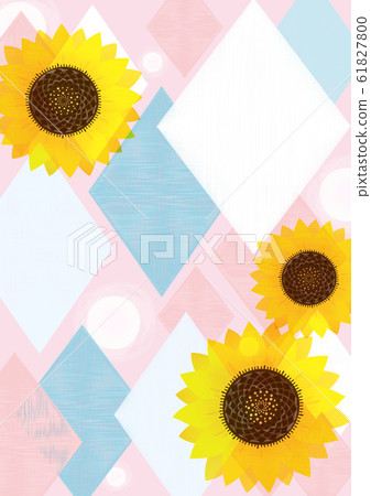 背景材料新鮮向日葵和菱形圖案3 背景材料新鮮向日葵和菱形圖案3 61827800