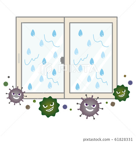 Window image with mold growing due to condensation Window image with mold growing due to condensation 61828331