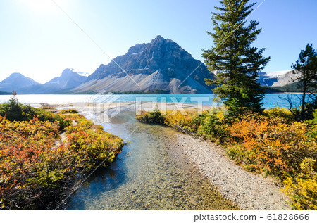 Canadian Rockies in Autumn: Bow Lake in Red (Red) (Banff National Park, Alberta, Canada) Canadian Rockies in Autumn: Bow Lake in Red (Red) (Banff National Park, Alberta, Canada) 61828666